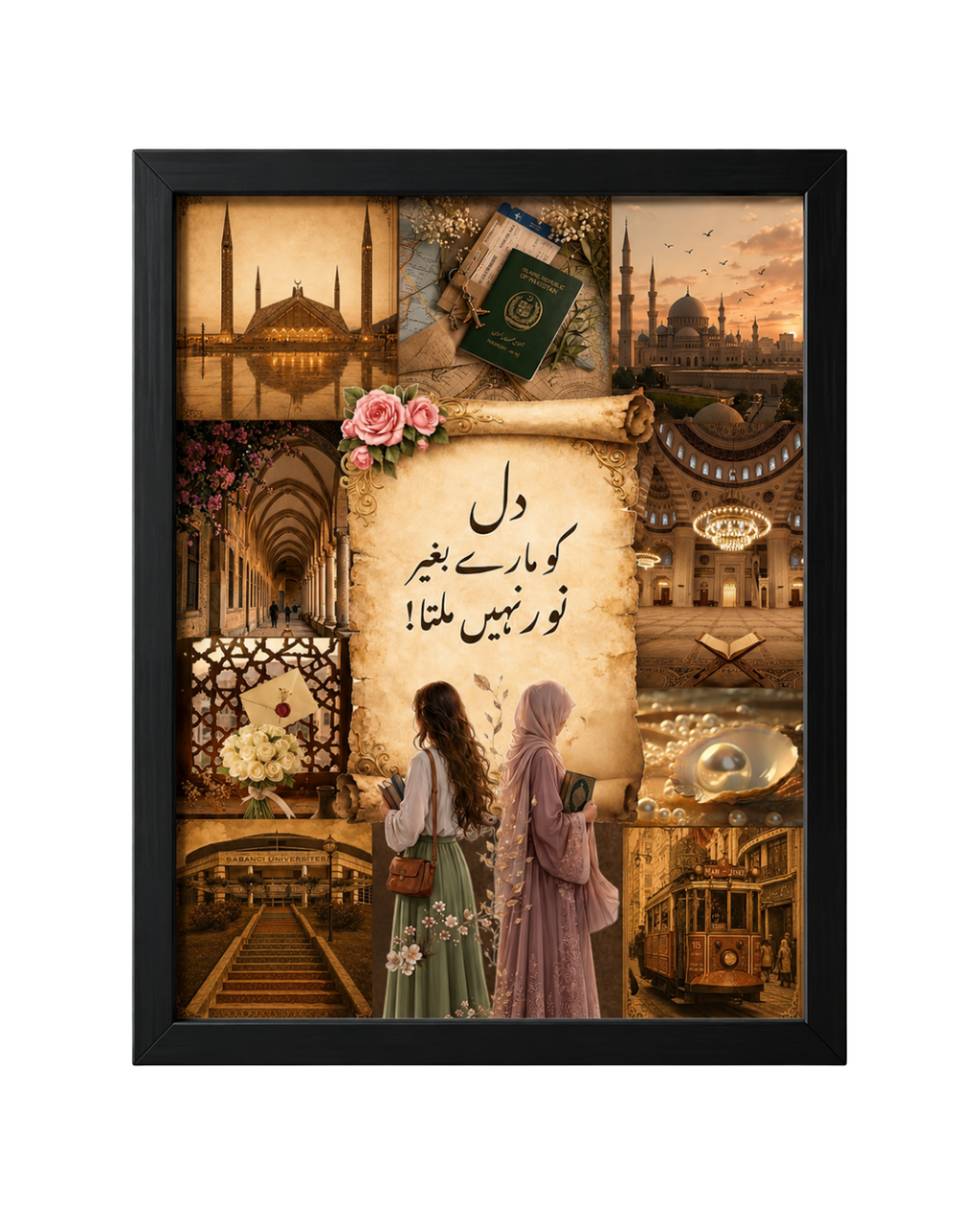 Personalized Urdu Aesthetic Quotes Edition Typography Frame | PrintxAura