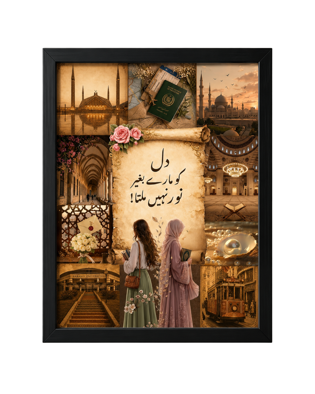 Personalized Urdu Aesthetic Quotes Edition Typography Frame | PrintxAura