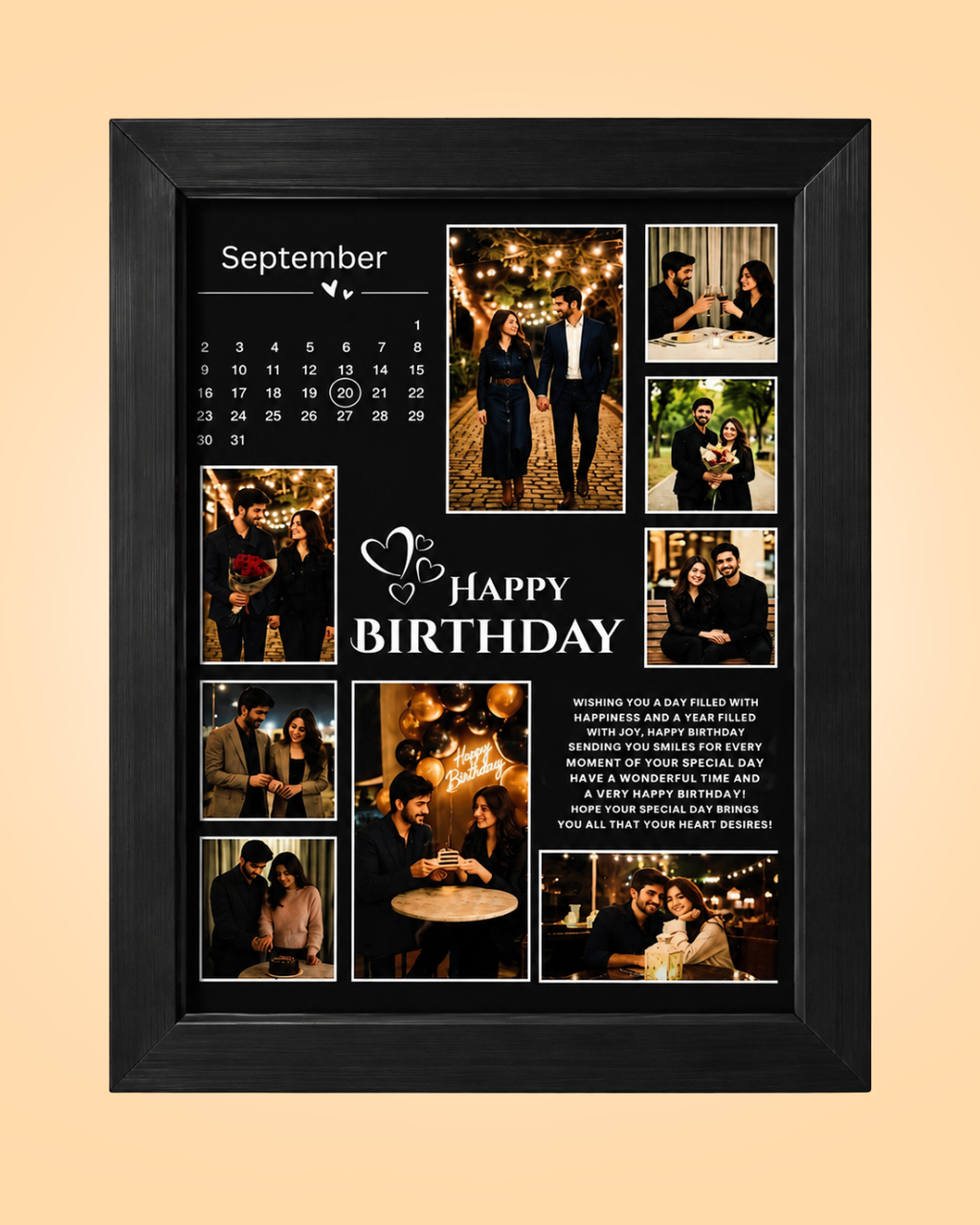 Customized Couple Birthday Photo Frame | PrintxAura