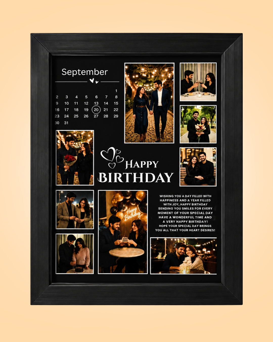Customized Couple Birthday Photo Frame | PrintxAura