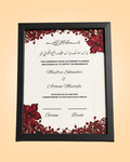 Fully Customized Nikkah Certificate Typography Frame | PrintxAura