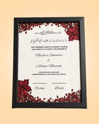 Fully Customized Nikkah Certificate Typography Frame | PrintxAura