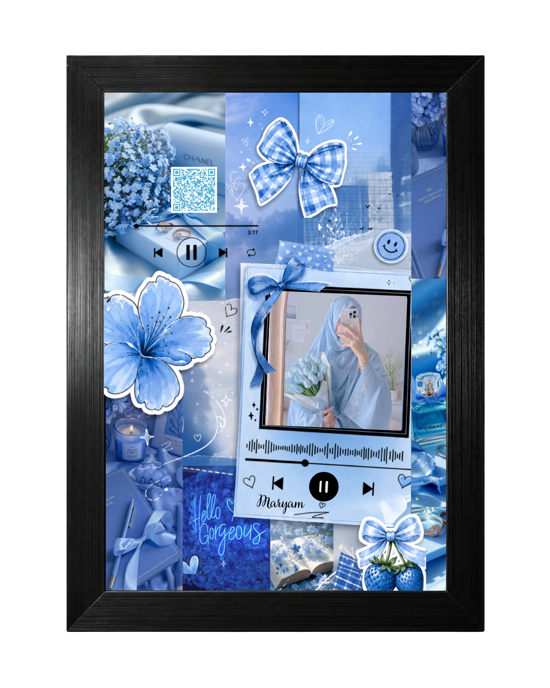 Personalized Pinterest Aesthetic Scannable QR Code Photo Frame | PrintxAura