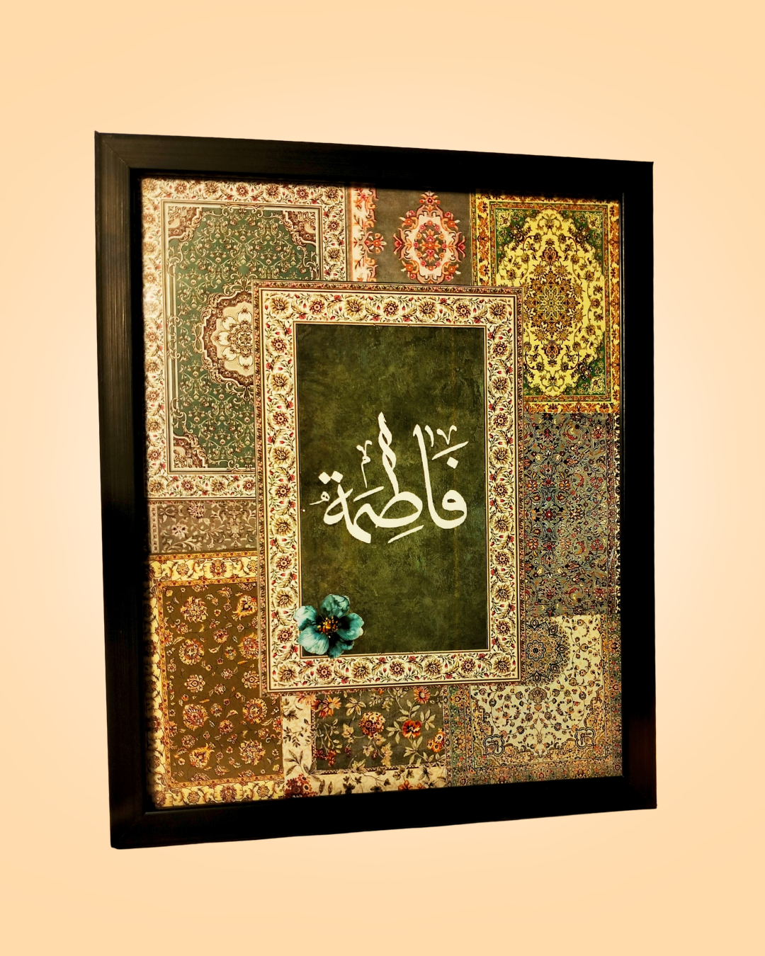 Custom Arabic Name Calligraphy Persian Rug Frame | PrintxAura